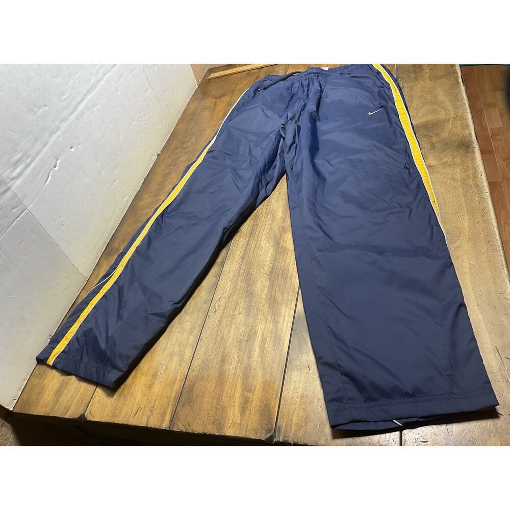 Vintage Nike Fleece Lined Navy Track Suit Set Men’s L Grey Tag Y2K Windbreaker - Picture 12 of 16